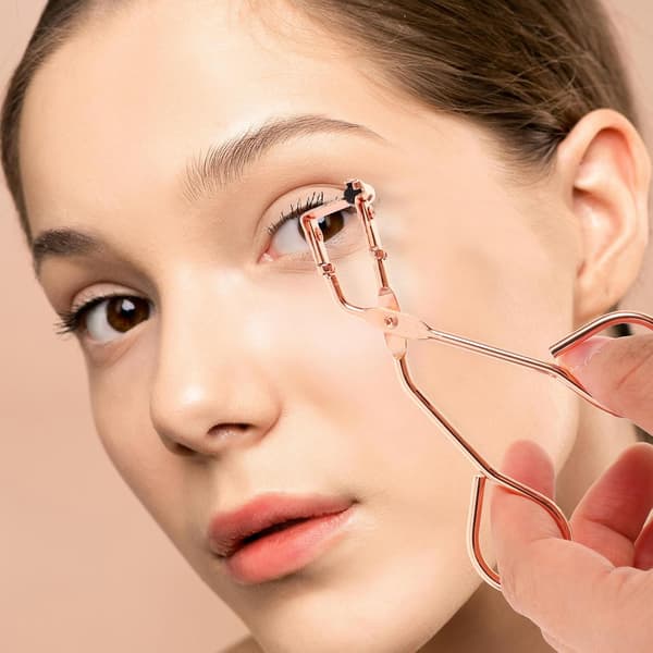 Bærbar Rose Gold Øjenvippebukker Mini Segment Vippebukker Værktøj til Kvinder Kosmetisk Makeup Tilbehør
