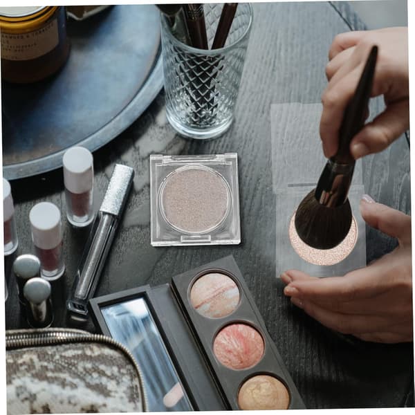4 st tomma highlighter ögonskuggsförvaringsfodral Kompakt transparent kosmetisk bricka