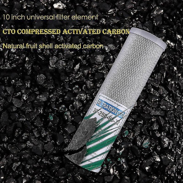 3 st Vattenfilter Aktiverat Kolfilter 10 Tum Ersättningsrenare CTO Block Kolfilter-yuhao
