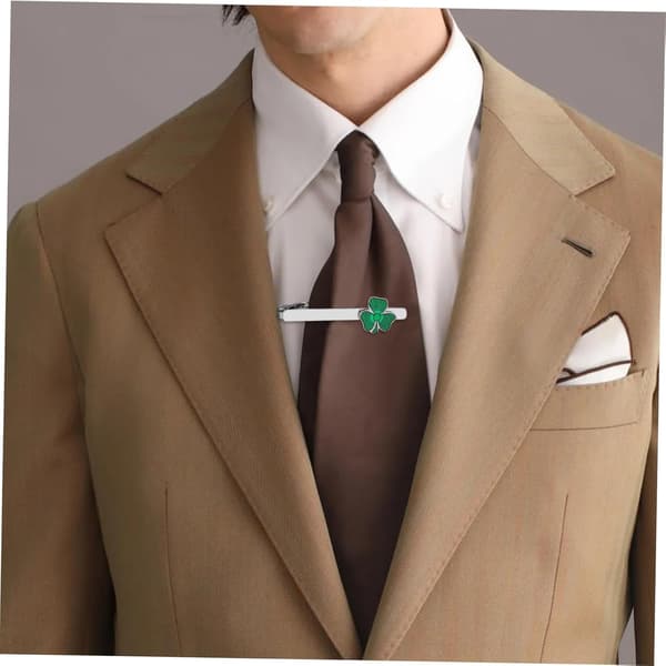 Patrick's Day Shamrock Slips för män Unik irländsk design Dekorativ slipsnål