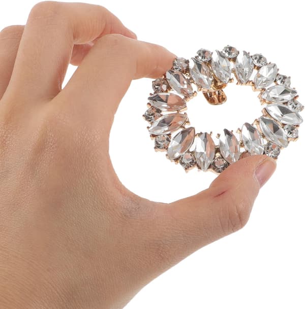 2 stk Rhinestone Skoblomster Elegante Klips Avtakbare Krystallanheng