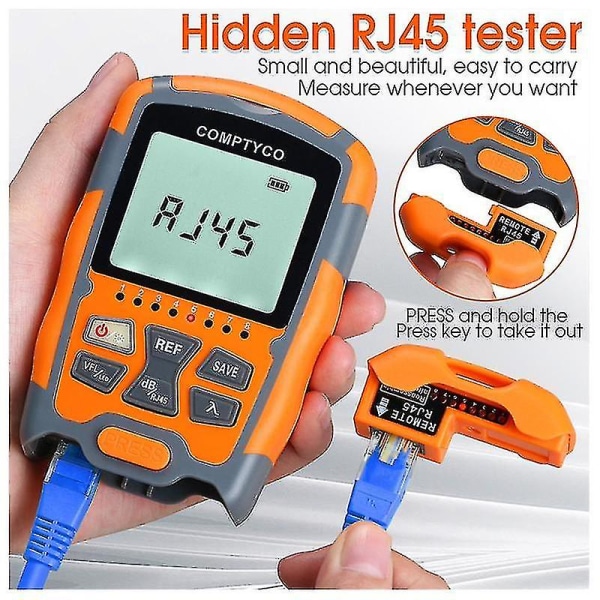 Comptyco -m70 4-i-1 Mini Optisk Effektmeter Visuell Feilsøker Nettverkskabeltest Optisk Fiber-yuhao