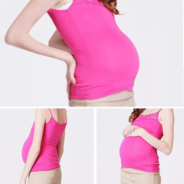 Silikon Gravid Mage, Kunstig Silikon Gravid Mage Fotografering Skuespiller Ytelse Rekvisitt Falsk Mage Baby Falsk Graviditet Kul med Stropper for C 2-4 Months
