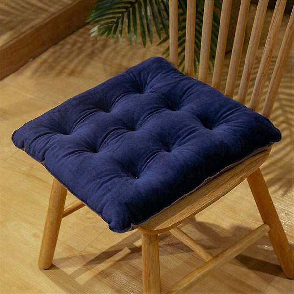 Set med 2 Sittdynor, Stolsdynor med Band, Sammetsdynor, Sittdyna, Stolsdyna för inomhus