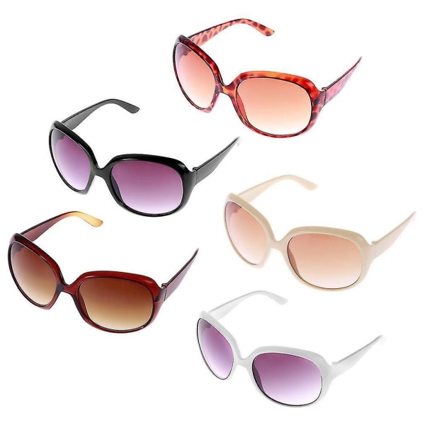 Sexiga Flerfärgade Kvinnor Stora Klassiska Shopping Solglasögon