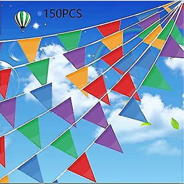 100 m nylon 150 triangelflaggor Party Heminredning