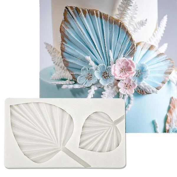 Bladformet Silikonform 3D Fondant Kageform Værktøjer Dekoration