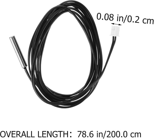3 st Ntc Termistor Temperatursensor Ptfe Vattentät Sond Hög Noggrannhet