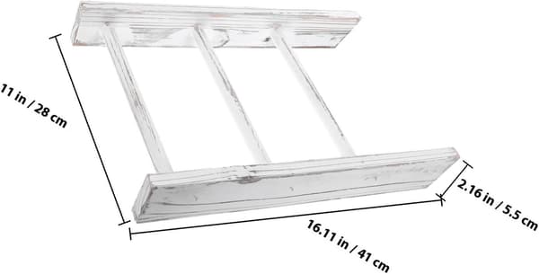 Mini Stige Håndklestativ Liten Gårdshus Tekstilhåndklestativ Hvit Tre Rustikk Minimalistisk Dekorativ