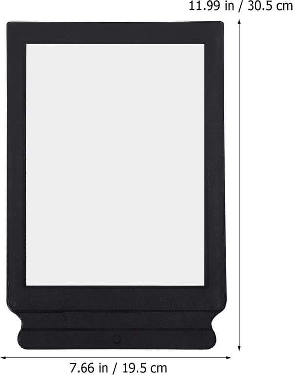 3X forstørrelsesverktøy Bærbar Ergonomisk PVC forstørrelseslinse Svart for eldre leseassistent