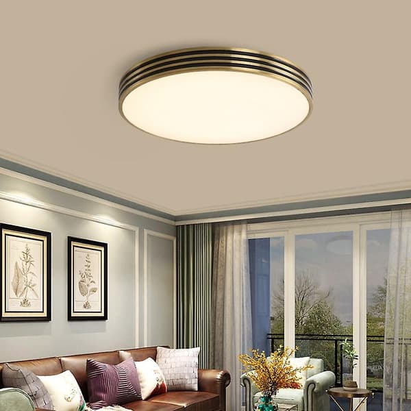 40cm Cirkel Design Loftlampe Kobber Messing Moderne