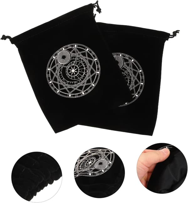 10 stk. Tarotkortpose med snoretræk til Tarotkortholder Smykkepose Opbevaringspose
