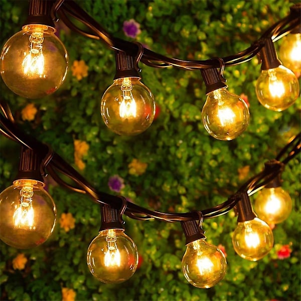 Globe-lysstreng 15m 50ft 50 LED-er G40 Utendørs Hengende