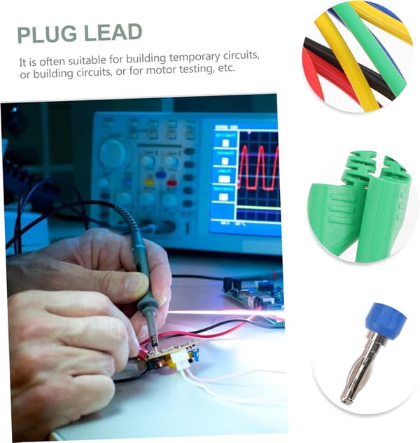 10 stk bananpluggledninger for multimeter testing Multimeterledninger bananplugger