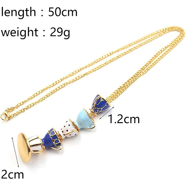 Stapelbar emaljkopphalsband 3D Tekanna Hängehalsband Tekopp Tröja Halsband för Kvinnor Flickor