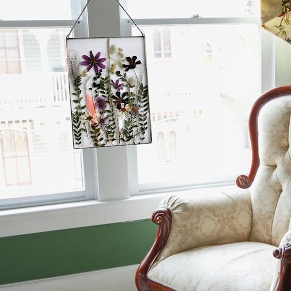 Präglad Dekorativ Ram Akrylram Med Präglad Torkad Blomma Ram Art Deco Fin Väggram