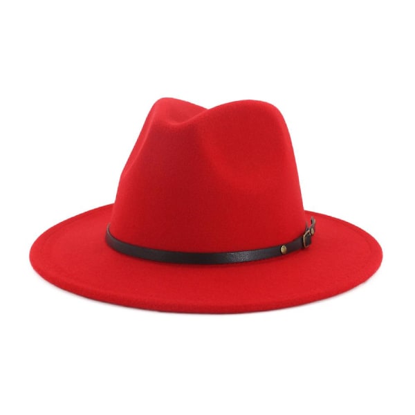 Europæisk og amerikansk mode rød og sort farve matchende hat kvinders flad skygge jazzhat