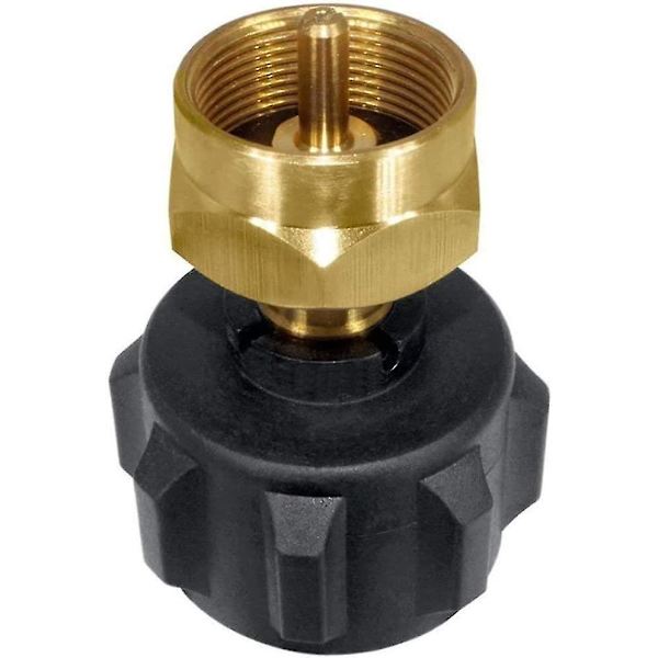 Propan Adapter for Fylling av Gassbeholder - Tilkobling for Gassbeholder - Gassadapter - Tilbehør - Gassflaske Fyllesett (Svart+Gull) (1 stk)