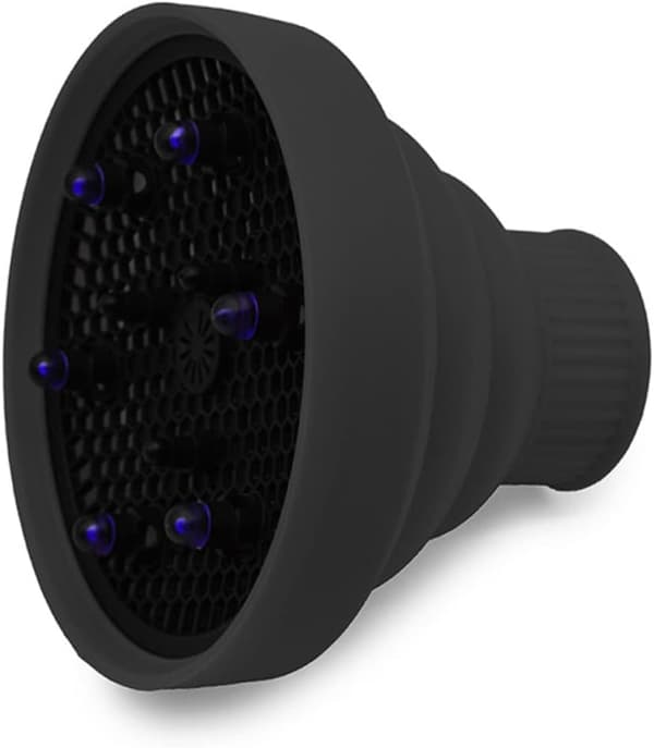 Bærbar silikone hårtørrer diffuser til krøllet hår med tidsbesparende styling og varmebeskyttelse