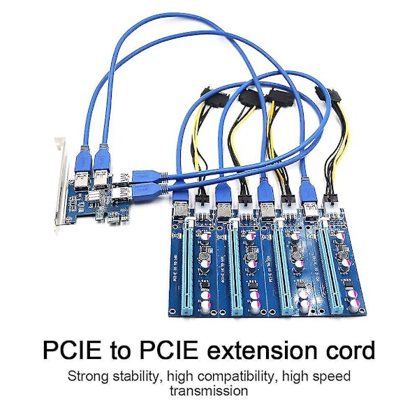 Nytt PCI-E 1 till 4 PCI Express 16x kort
