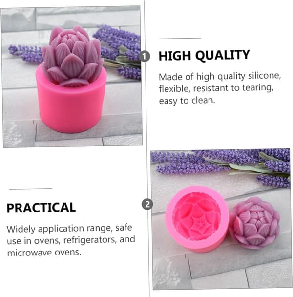Silikone Lotus Aromaterapi Lysform til DIY Sæbefremstilling Flydende Silikone Kageform
