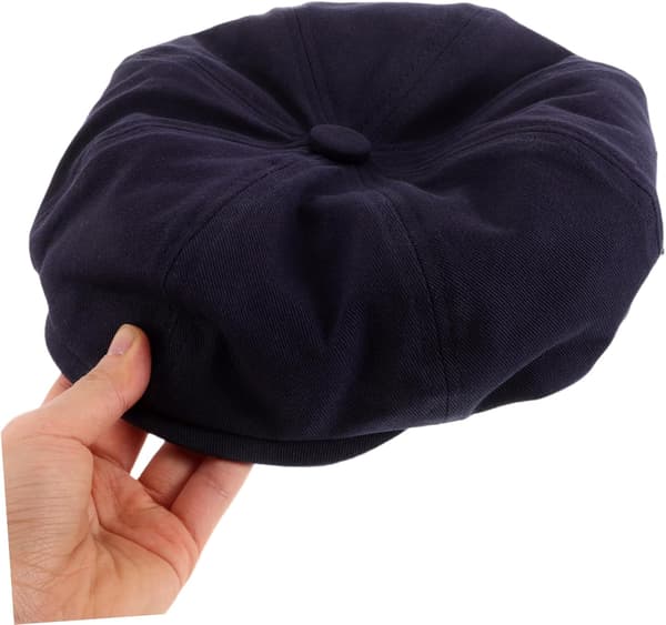 Fransk Beretthatt for kvinner Retro Malere Beret Cap Britisk Stil Dame Cap Tilbehør Mørkeblå