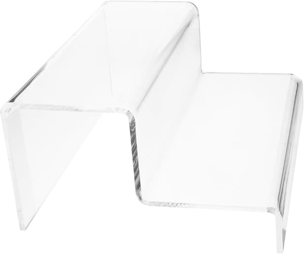 Akryl Displayställ 2-vånings Riser 20cm Lång Akryl Display Riser för Hantverksfigurer och Samlarobjekt