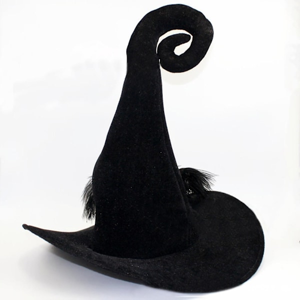 Halloween-häxhatt för kvinnor, stickad ull, modern häxhatt, vuxen, elak häxa, trollkarlhatt, cosplay