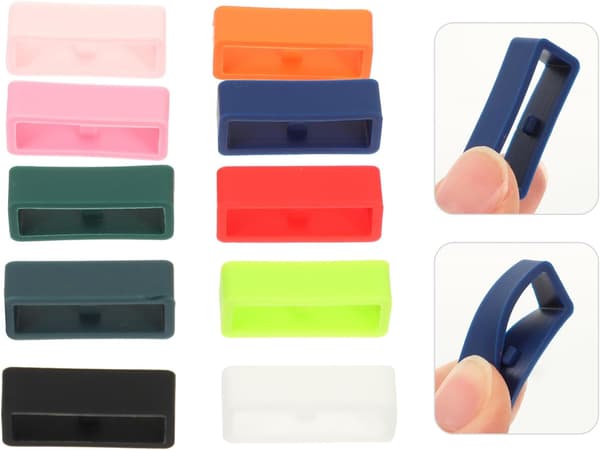 25 st silikonringrem för klockarmband, ögla, klockarmbandsfästögla, gliddesign