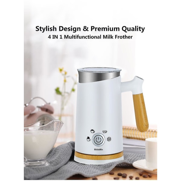 Automatisk varm og kald melkeskummer, varmer latte, skummer for kaffe, varm sjokolade, cappuccino