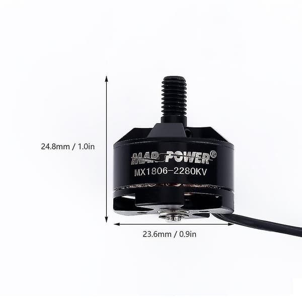 MX1806 2280KV Børsteløs Motor til Mini RC Quadcopter