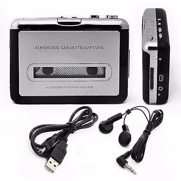 Portabel Kassettbandspelare Walkman Audio Kassettband till MP3-omvandlare, Konvertera Walkman Kassett till MP3 via USB, Bandspelare till Kassett
