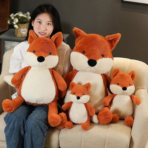 35-90cm Pehmeä Fluffy Fox Pehmolelu Söpö Eläin Kettu täytetty nukke Tyttöjen Lover Kawaii Sohva Koristetyynyt 50CM