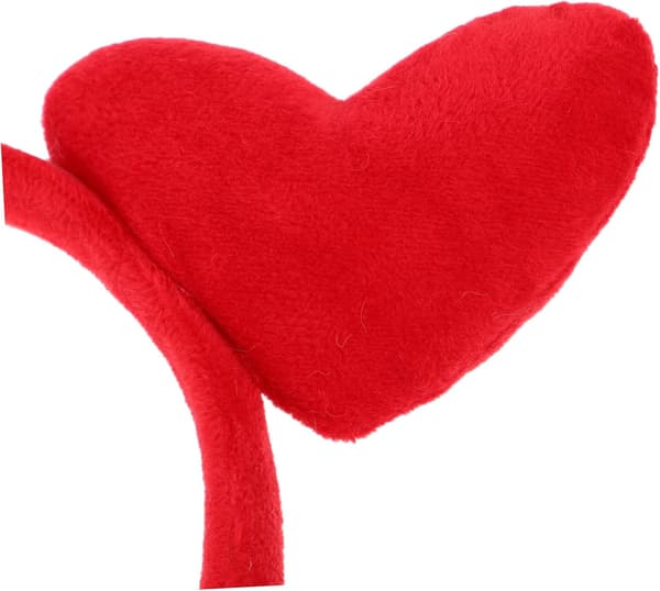 Valentinsdag Hjerte Hårbøjle til Kvinder Søde Røde Hjerte Boppers Komfortabelt Hårtilbehør