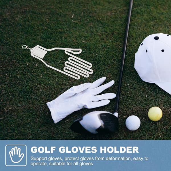 2st Vit Golfhandskehållare med Spänne Handformade Golfhandsksträckare och Stödfäste Tillbehör