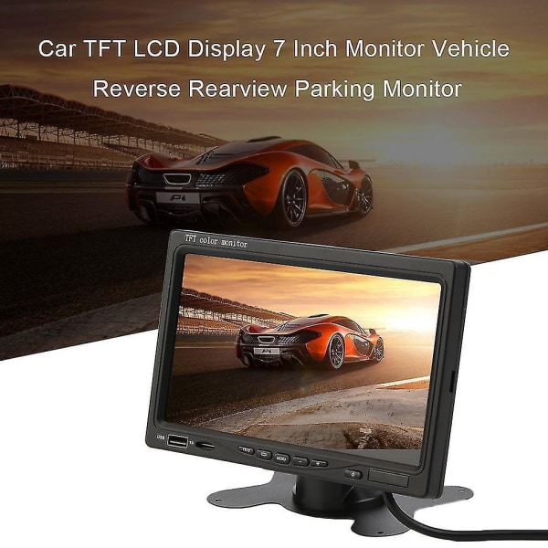 Bil TFT LCD-skærm 7" skærm bagudvendt parkeringsskærm
