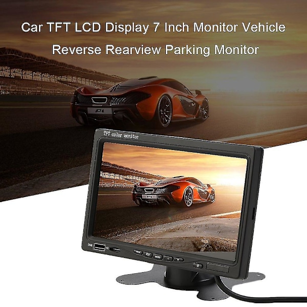 Bil TFT LCD-skjerm 7\" Monitor Bakoversikt Parkeringsovervåking