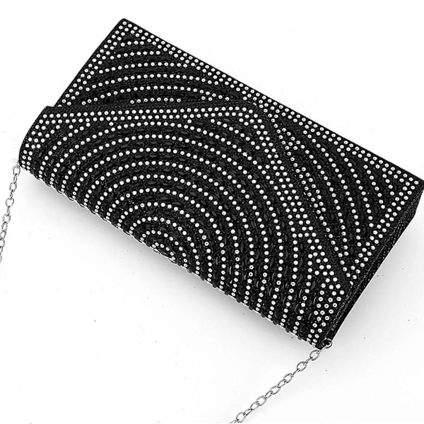 Elegant Rhinestone Handväska Crossbody Väska Axelväska Kvällsväska För Dagligt Bruk Silver