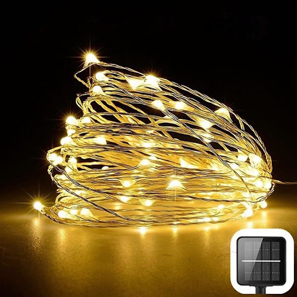 Udendørs Solcelle-Lysstreng 10m Ip65 Julelys 100led