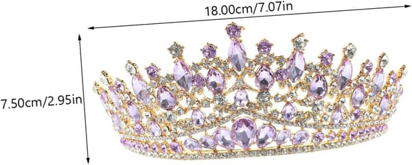 Krona Party Håraccessoar Glittrande Rhinestone Pannband för Chic Bröllopsgåva