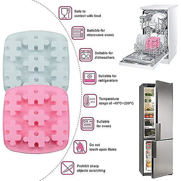 Puslespill Silikon Bakeform DIY Harpiks Ikke-klebende Silikonform