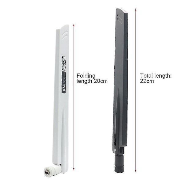 2 stk 3g 4g 5g Antenne 600-6000mhz 18dbi Gain Sma Han For Trådløst Netværkskort Wifi Router Høj S