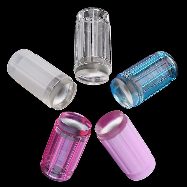 DIY Neglekunst Stempling Klar Blød Stempler Skraber Plade Sæt
