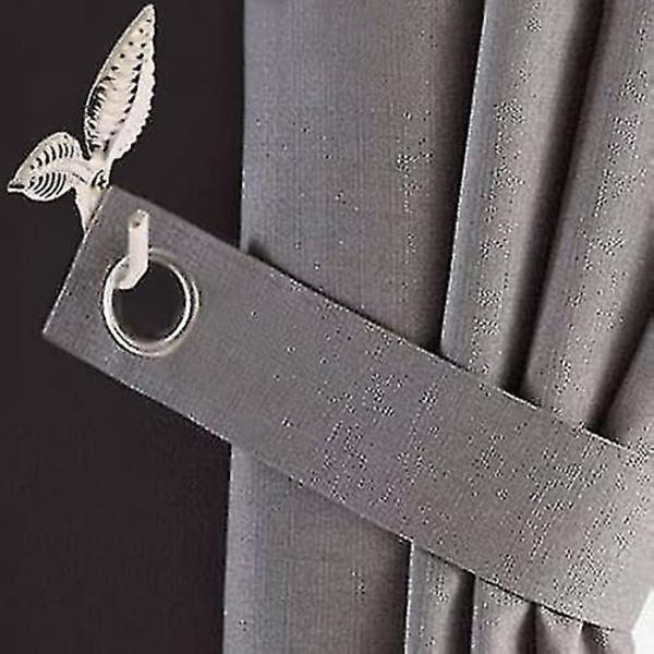 Gardinkrokar Lövformade Gardinband För Vägg Dörr Eller Hatt, 7*8cm Silverfärg (4st-silver)