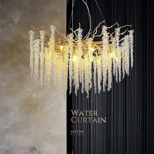 60cm Unik Design Lysekrone Aluminium Led Nordisk Stil