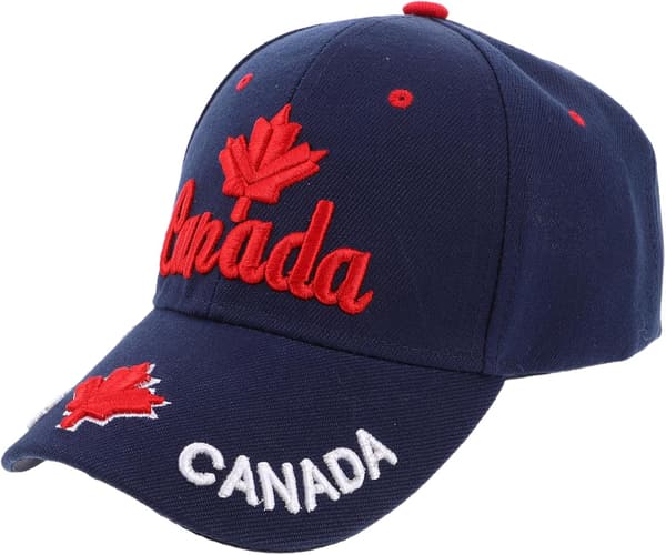 Canada Flagg Brodert Baseballcaps Unisex Justerbar Solhatt med Lønneblad