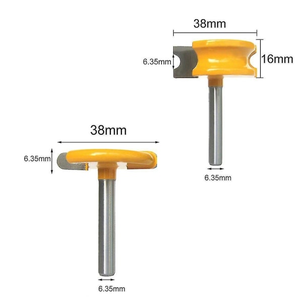 2kpl kanoottihuiluhelmijyrsimen set 1/4'' varsi