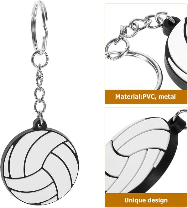20 stk. volleyball nøgleringe PVC-materiale multifunktionelle kompakte nøgleringe