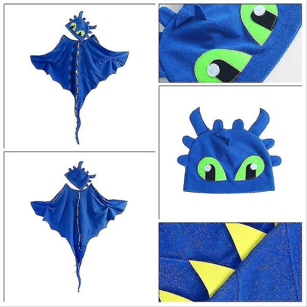 Kostymekappe med hatt Toothless-kostyme Blue