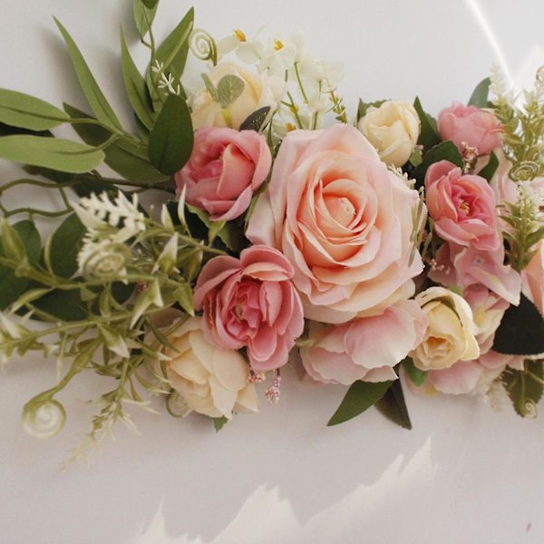 Kunstig Blomsterkrans Bue Dekoration Bryllup Reception Baggrund